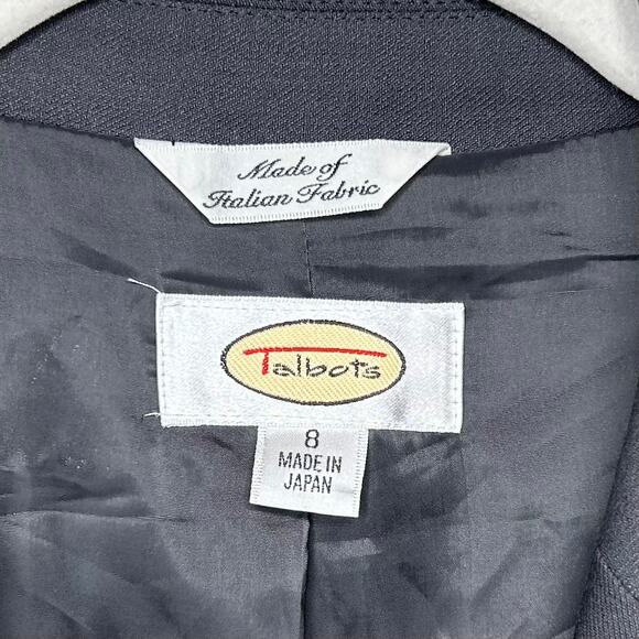 Talbots Gray Italian Wool Stretch Suit Jacket Blazer Size 8 Professional Office - Picture 4 of 8